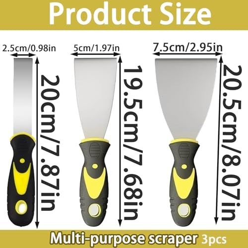 3pc paint scraper set - 3pc,
