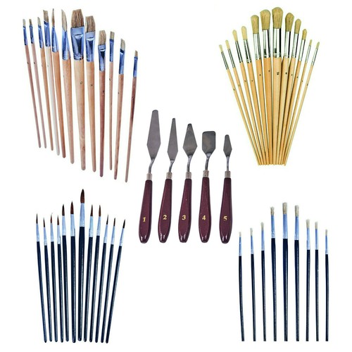 Flat round tip artist paint - round,